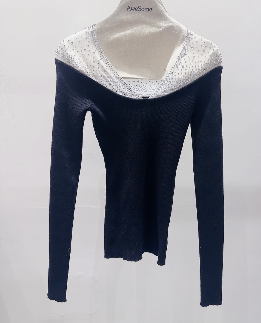 AWESOME-P韓國代購㊣女裝新款時尚人氣熱賣推薦休閑針織衫AWESOME-P針織衫圖色2