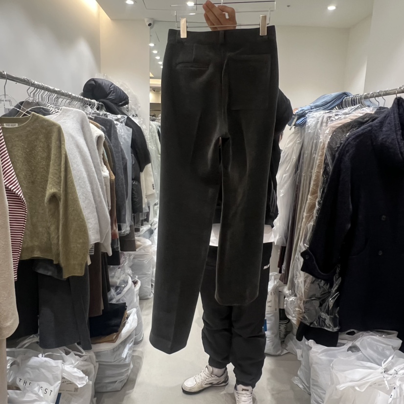 THE REST韓國直郵㊣女裝新品人氣職業25秋冬推薦休閑褲天鵝絨THE REST/UNNOEUD休閑褲