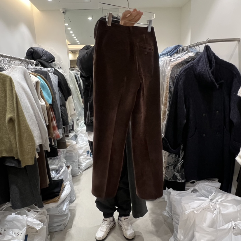 THE REST韓國直郵㊣女裝新品人氣職業25秋冬推薦休閑褲天鵝絨THE REST/UNNOEUD休閑褲