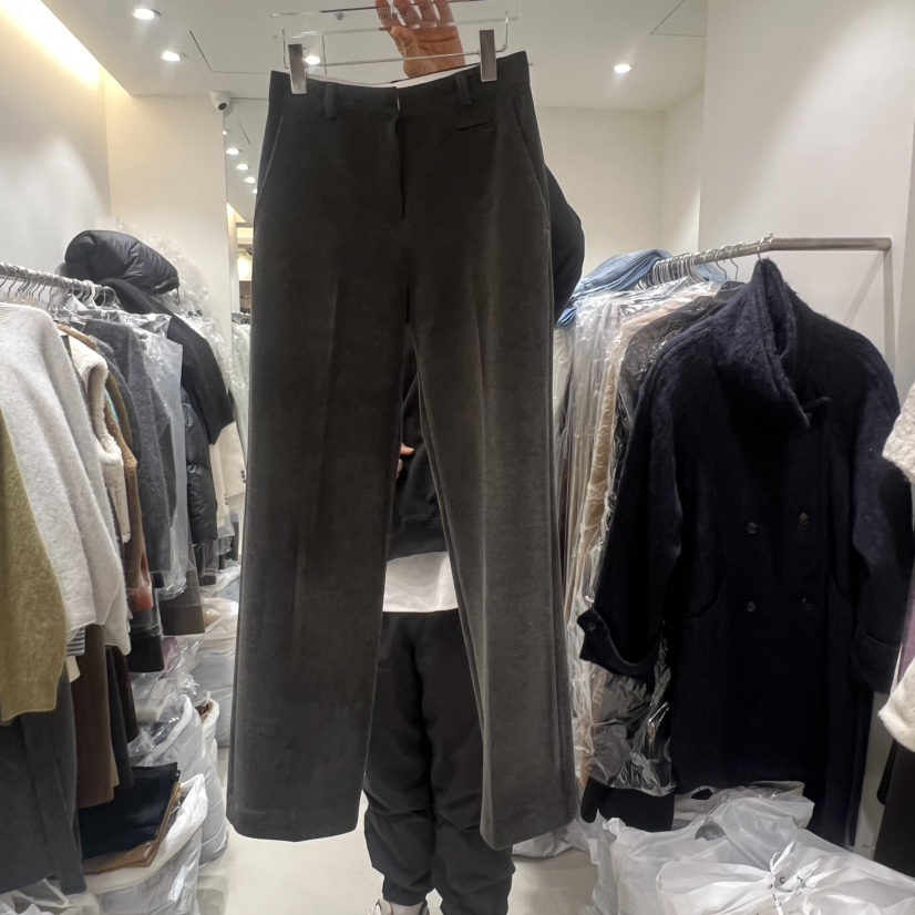 THE REST韓國直郵㊣女裝新品人氣職業25秋冬推薦休閑褲天鵝絨THE REST/UNNOEUD休閑褲圖色1