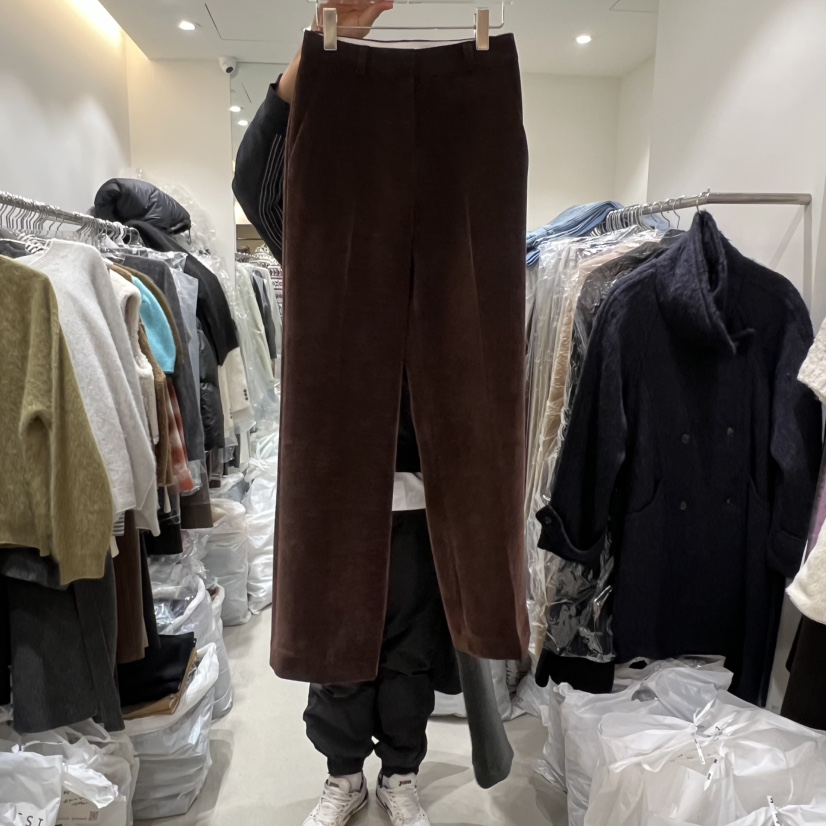 THE REST韓國直郵㊣女裝新品人氣職業25秋冬推薦休閑褲天鵝絨THE REST/UNNOEUD休閑褲圖色2