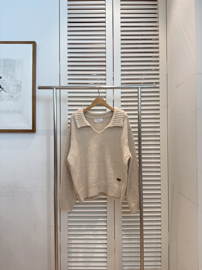 FAVE-L東大門㊣直郵女裝新款時尚人氣熱賣休閑25秋冬毛衣V領FAVE-L毛衣圖色1