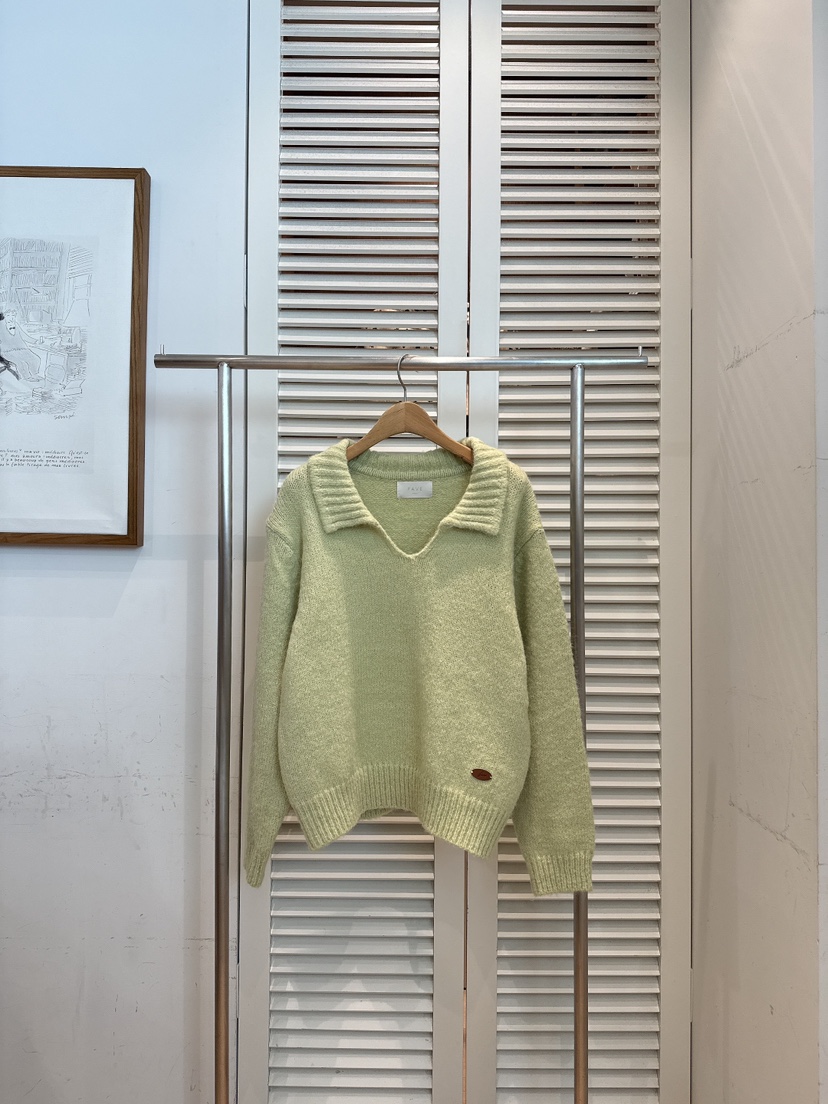 FAVE-L東大門㊣直郵女裝新款時尚人氣熱賣休閑25秋冬毛衣V領FAVE-L毛衣圖色2