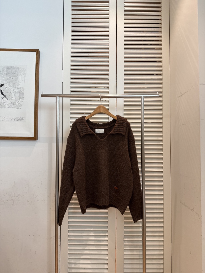 FAVE-L東大門㊣直郵女裝新款時尚人氣熱賣休閑25秋冬毛衣V領FAVE-L毛衣圖色3