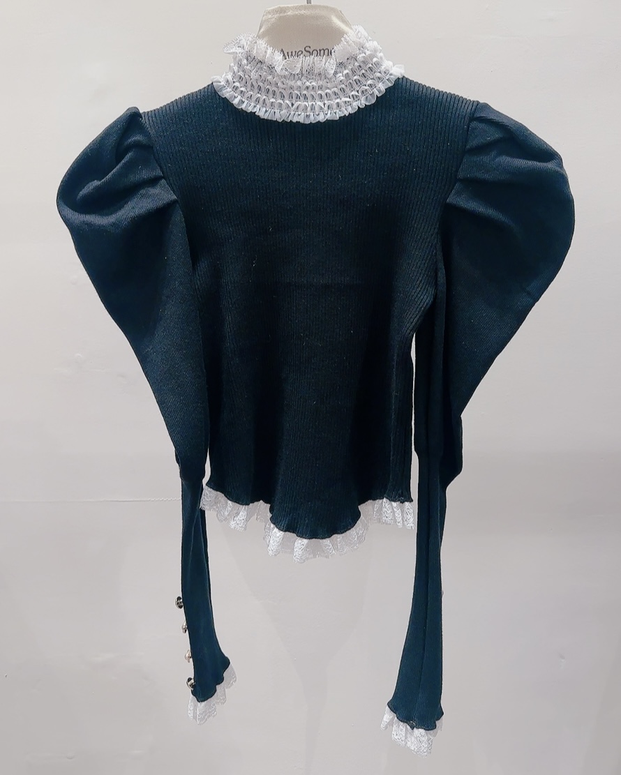 AWESOME-P韓國代購㊣女裝新品休閑25秋冬人氣推薦職業針織衫AWESOME-P針織衫圖色2