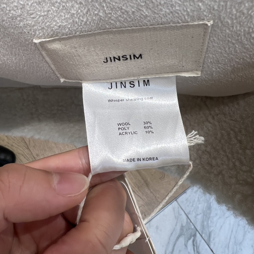 JINSIM東大門㊣直郵女裝新品時尚25秋冬職業人氣短款大衣絨JINSIM短款大衣