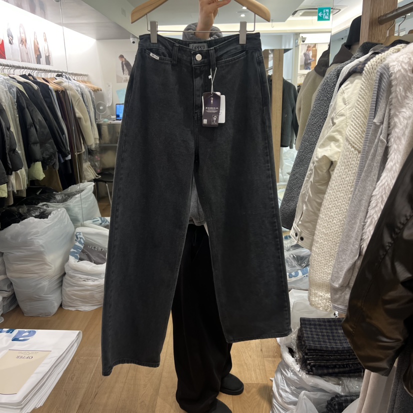 OP PER東大門㊣實拍女士新品職業休閑時尚25秋冬熱賣牛仔褲OPPER-simplebeige牛仔褲圖色1