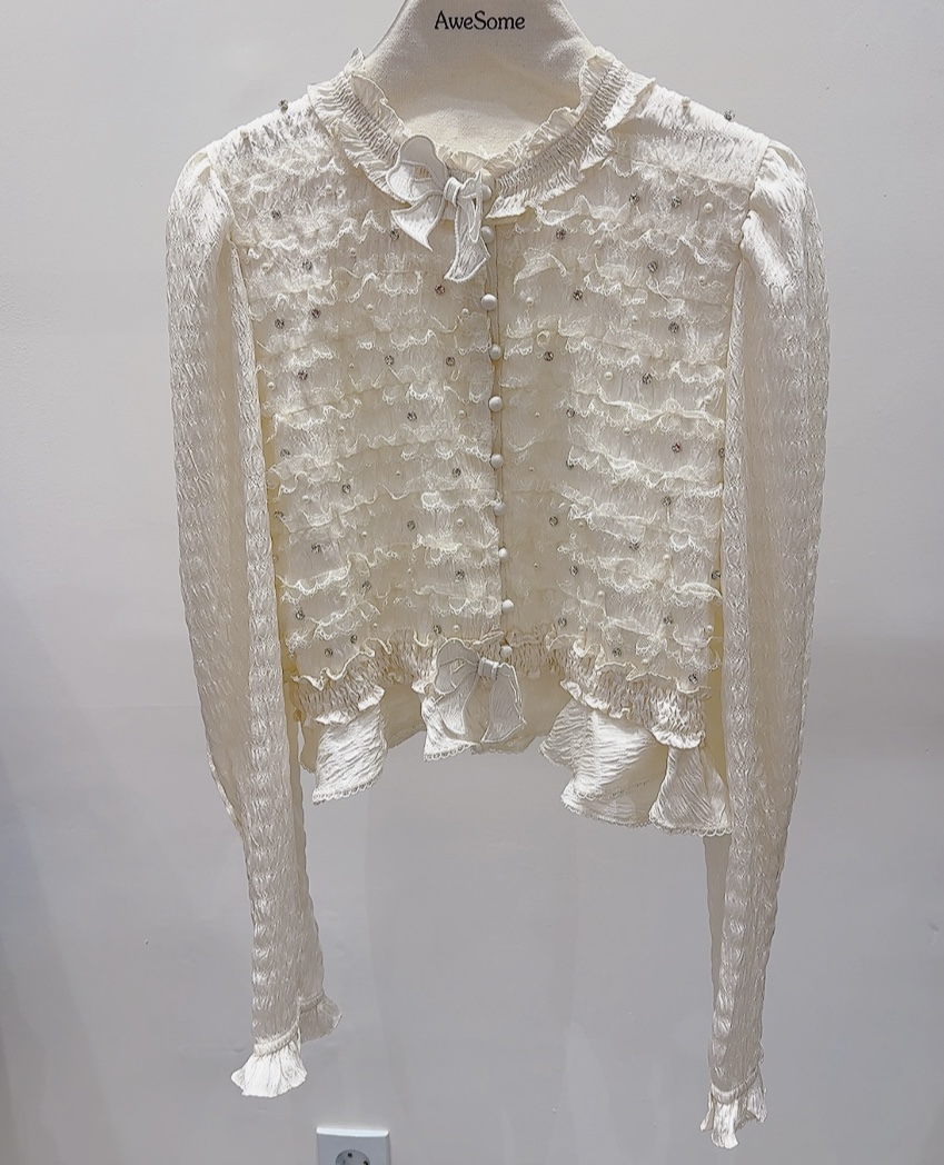 AWESOME-P東大門㊣直郵女士新款時尚人氣推薦25秋冬襯衫蕾絲衫AWESOME-P襯衫/蕾絲衫圖色1