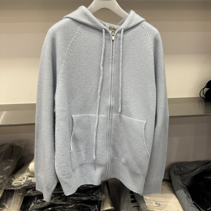 GALLERY-P東大門㊣代購女士新品人氣休閑針織衫連帽拉鏈衫GALLERY-P針織衫圖色2