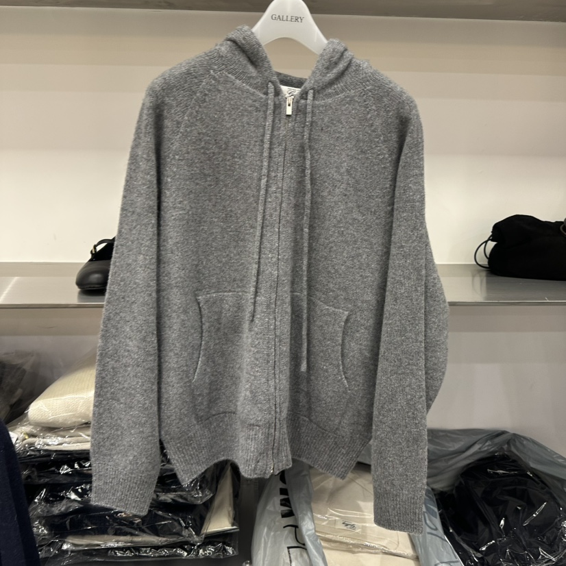 GALLERY-P東大門㊣代購女士新品人氣休閑針織衫連帽拉鏈衫GALLERY-P針織衫圖色4