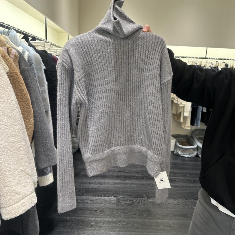 TOMGIRL韓國代購㊣女士新款職業熱賣休閑推薦人氣25秋冬毛衣條紋TOMGIRL毛衣圖色2