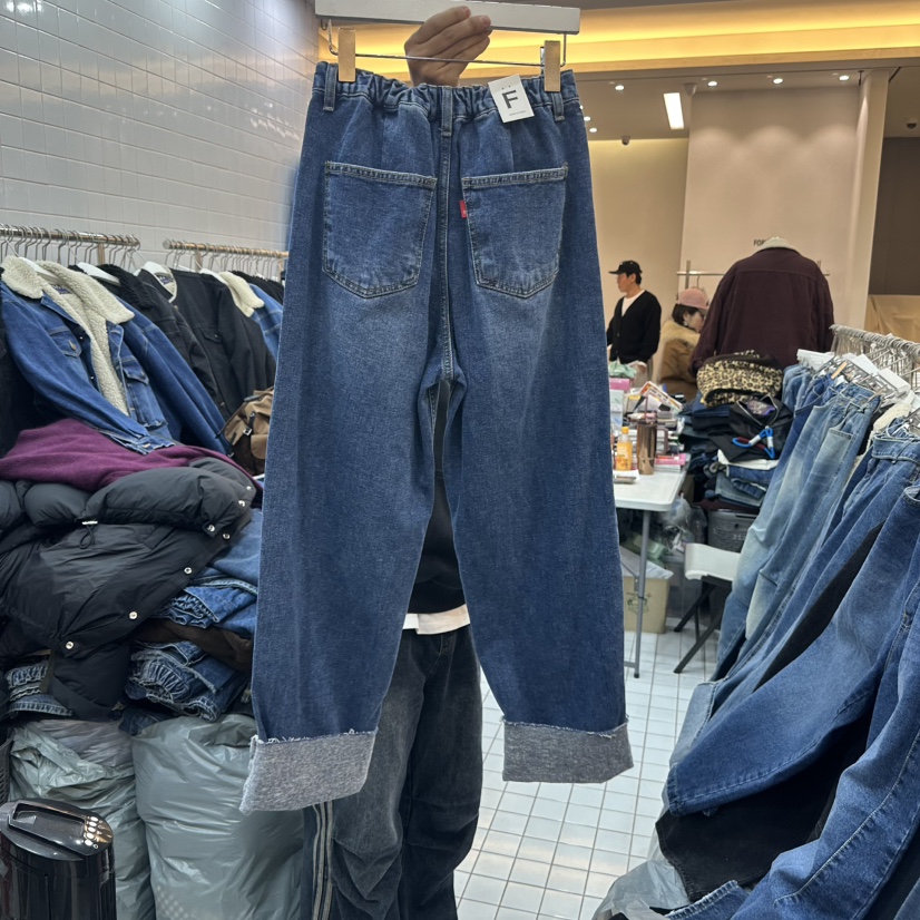 ITZEL東大門㊣代購女士新款推薦25秋冬職業休閑人氣牛仔褲加絨ITZEL牛仔褲