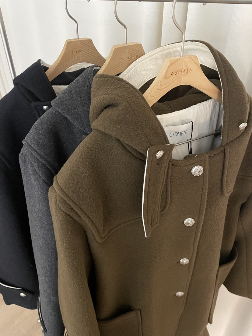 COMETE韓國直郵㊣女士新款熱賣休閑人氣推薦25秋冬中長款大衣COMETE中長款大衣