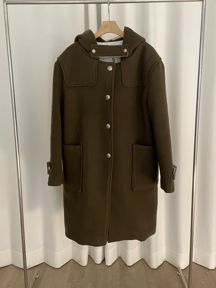 COMETE韓國直郵㊣女士新款熱賣休閑人氣推薦25秋冬中長款大衣COMETE中長款大衣圖色1