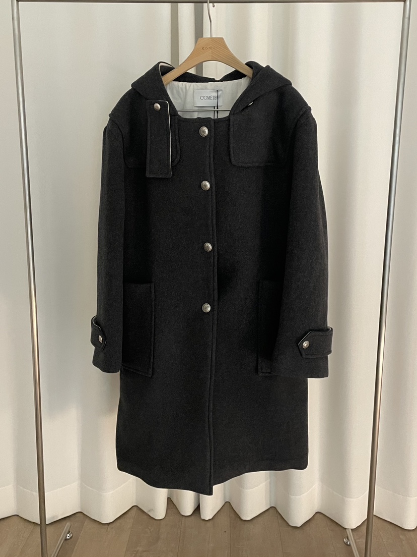 COMETE韓國直郵㊣女士新款熱賣休閑人氣推薦25秋冬中長款大衣COMETE中長款大衣圖色2