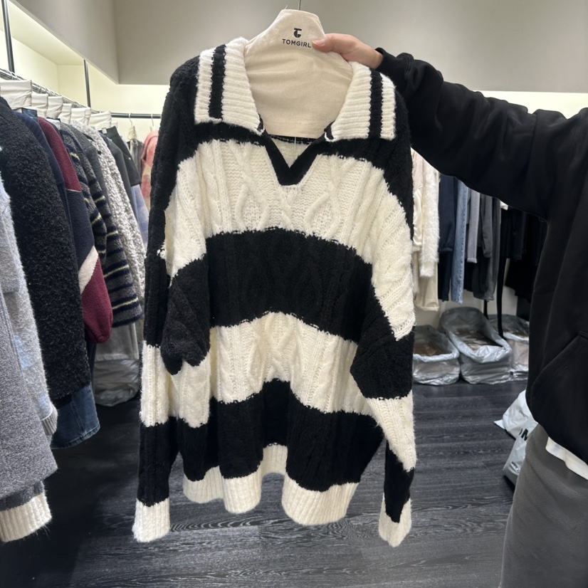 TOMGIRL東大門㊣直郵女士新款時尚休閑人氣職業25秋冬推薦毛衣TOMGIRL毛衣圖色1
