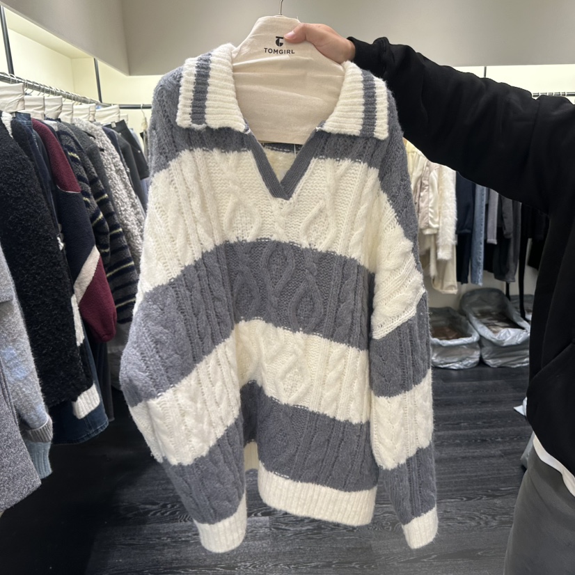 TOMGIRL東大門㊣直郵女士新款時尚休閑人氣職業25秋冬推薦毛衣TOMGIRL毛衣圖色2