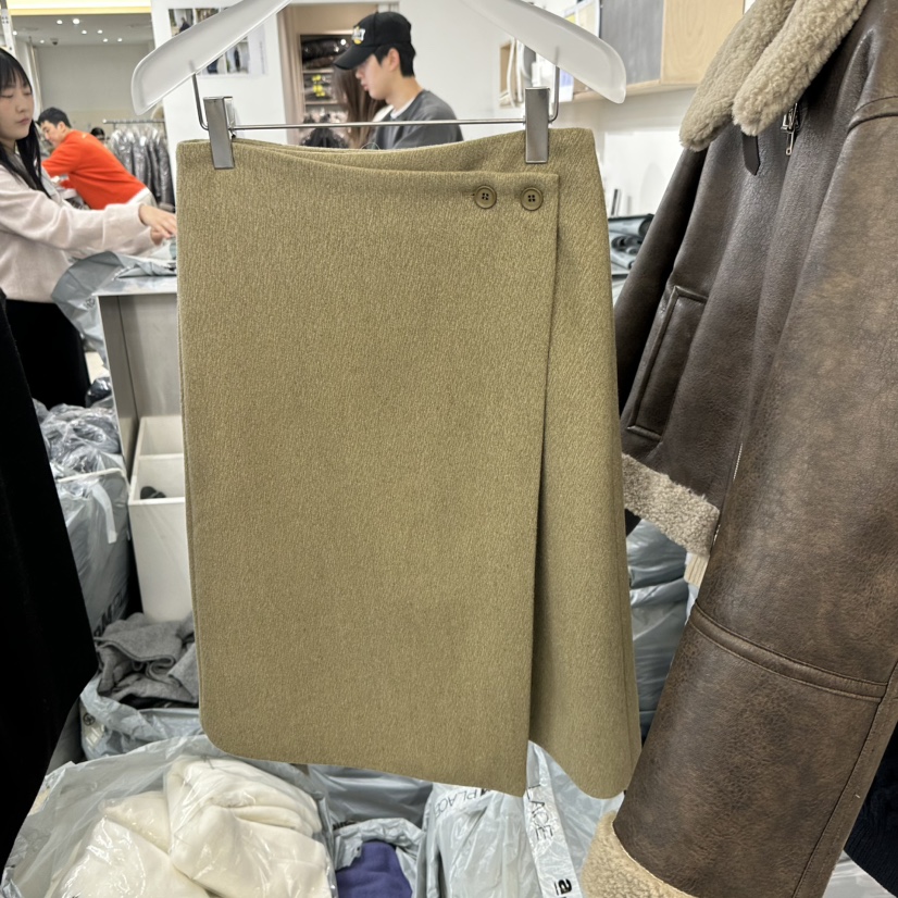 HELVETICA東大門㊣實拍女士新品推薦25秋冬時尚半身裙中短裙HELVETICA半身裙/中短裙圖色1