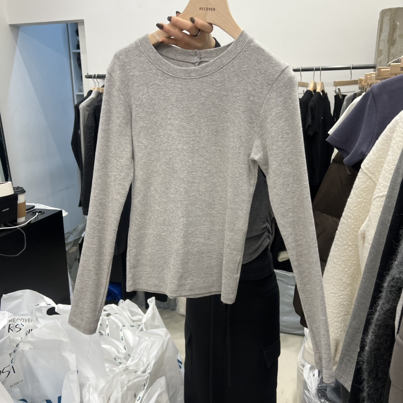 RECOVER韓國直郵㊣女裝新品25秋冬時尚推薦真品熱賣長袖T恤RECOVER/MOMENT長袖T恤圖色1