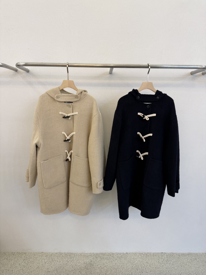 FORM韓國代購㊣女士新款熱賣休閑25秋冬時尚職業中長款大衣FORM中長款大衣