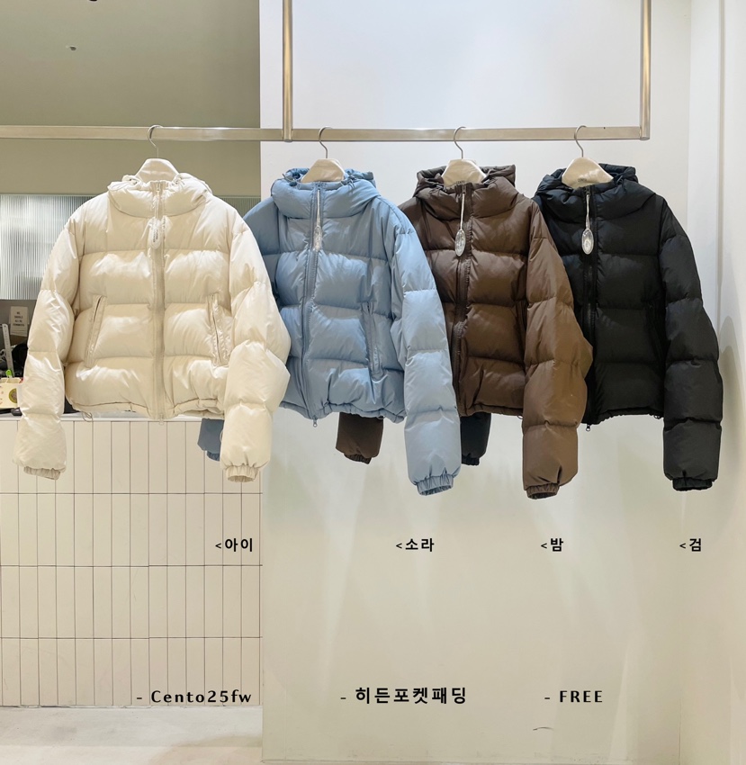 CENTO東大門㊣直郵女士新款推薦休閑職業短款羽絨服口袋鴨絨CENTO短款羽絨服