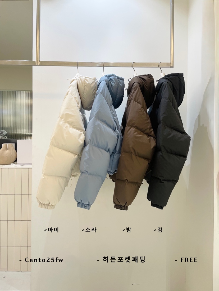 CENTO東大門㊣直郵女士新款推薦休閑職業短款羽絨服口袋鴨絨CENTO短款羽絨服