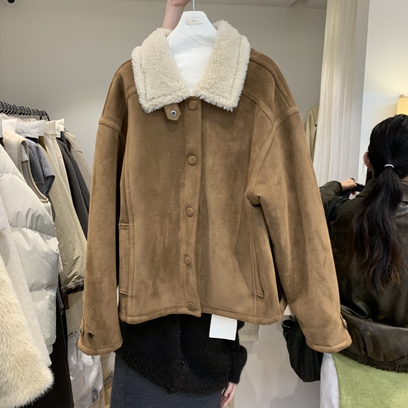 JINSIM韓國直郵㊣女裝新款推薦休閑時尚熱賣人氣25秋冬短款大衣JINSIM短款大衣圖色1