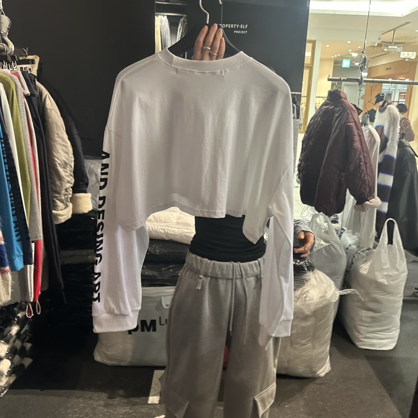 ELF-L東大門㊣實拍女裝新品休閑人氣真品時尚推薦熱賣長袖T恤PROJECT ELF/ELF-L長袖T恤