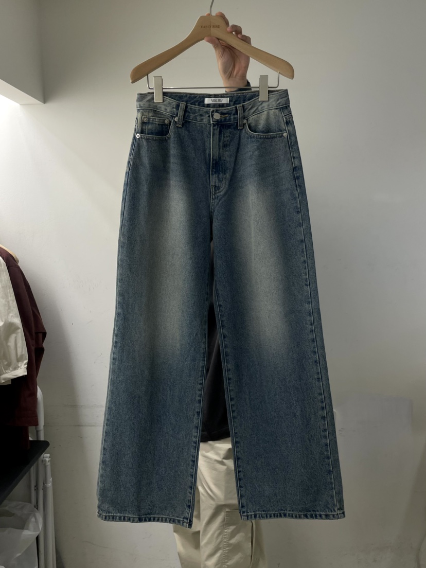 OBSESS東大門㊣代購女裝新款熱賣時尚推薦人氣真品25秋冬牛仔褲OBSESS/EARLY BIRD牛仔褲圖色1