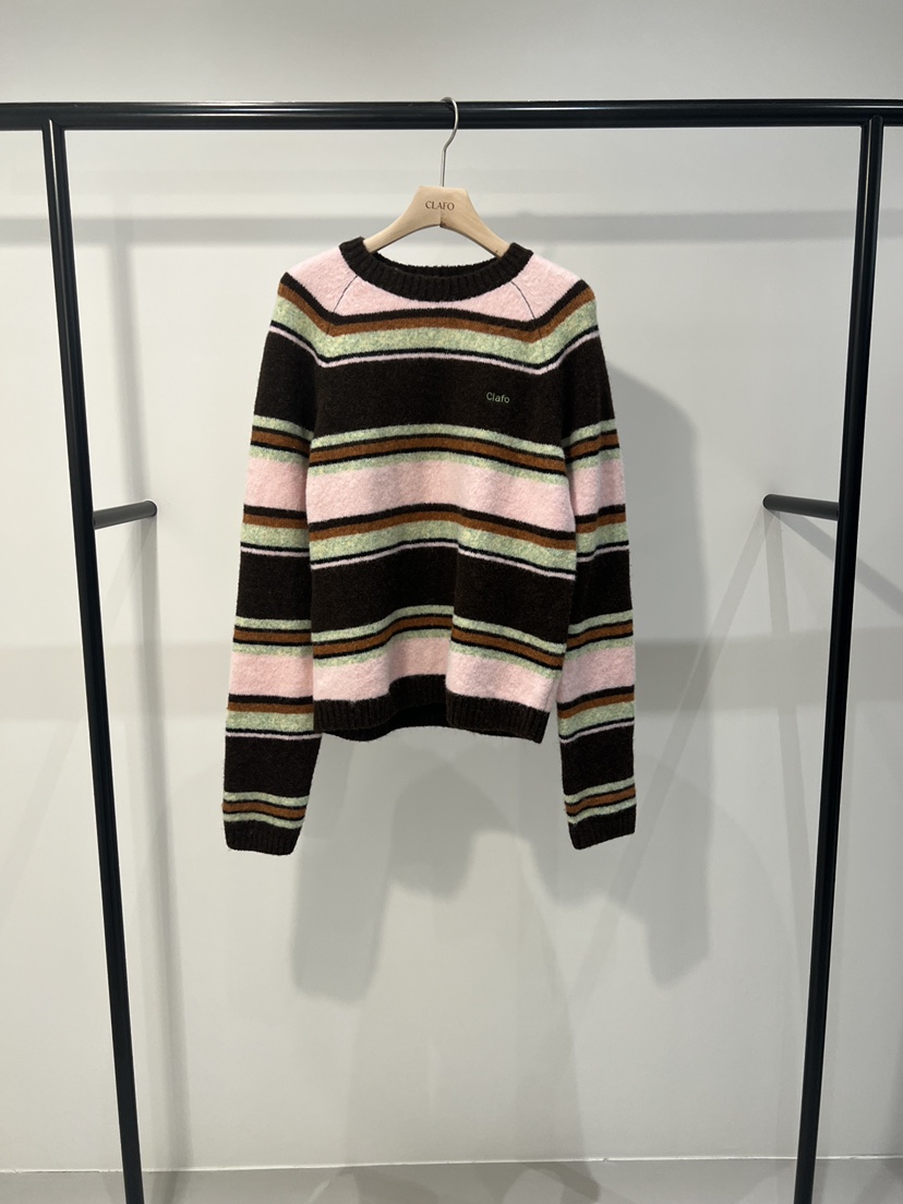 CLAFO東大門㊣直郵女士新款熱賣人氣休閑推薦25秋冬針織衫單排扣CLAFO針織衫圖色1