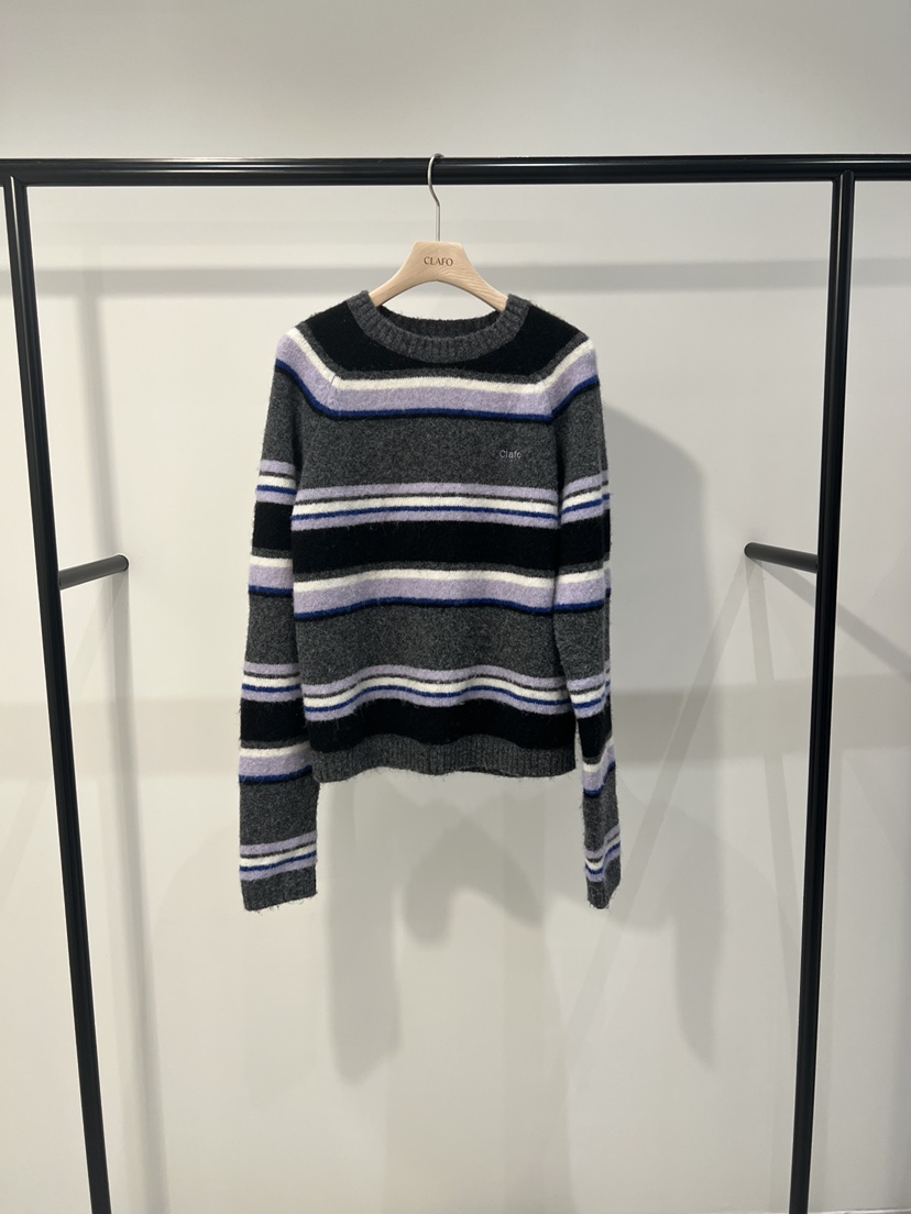 CLAFO東大門㊣直郵女士新款熱賣人氣休閑推薦25秋冬針織衫單排扣CLAFO針織衫圖色2