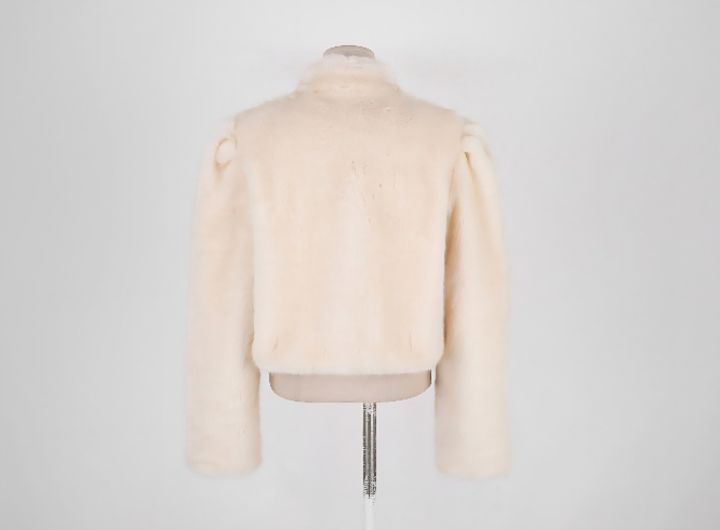 FEMME東大門㊣實拍女裝新款職業真品25秋冬休閑短款大衣皮草FEMME短款大衣