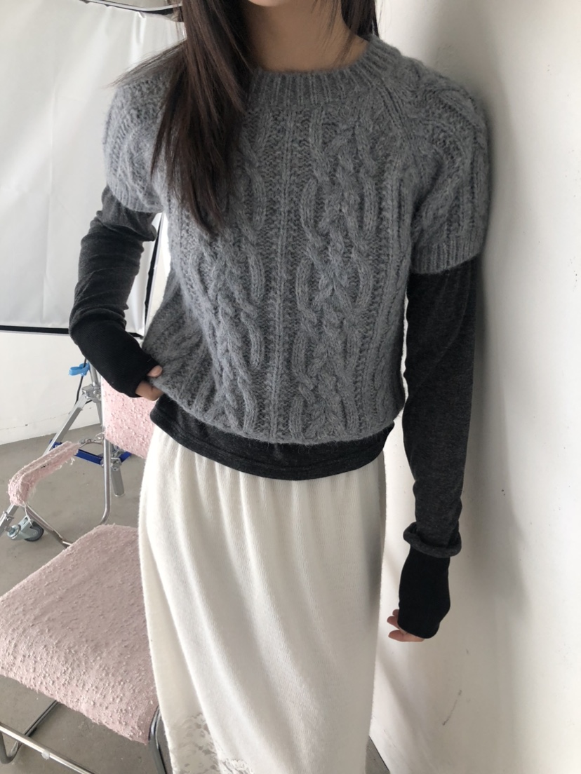 FLASH韓國直郵㊣女裝新款熱賣人氣時尚真品休閑針織衫不含內搭FLASH針織衫