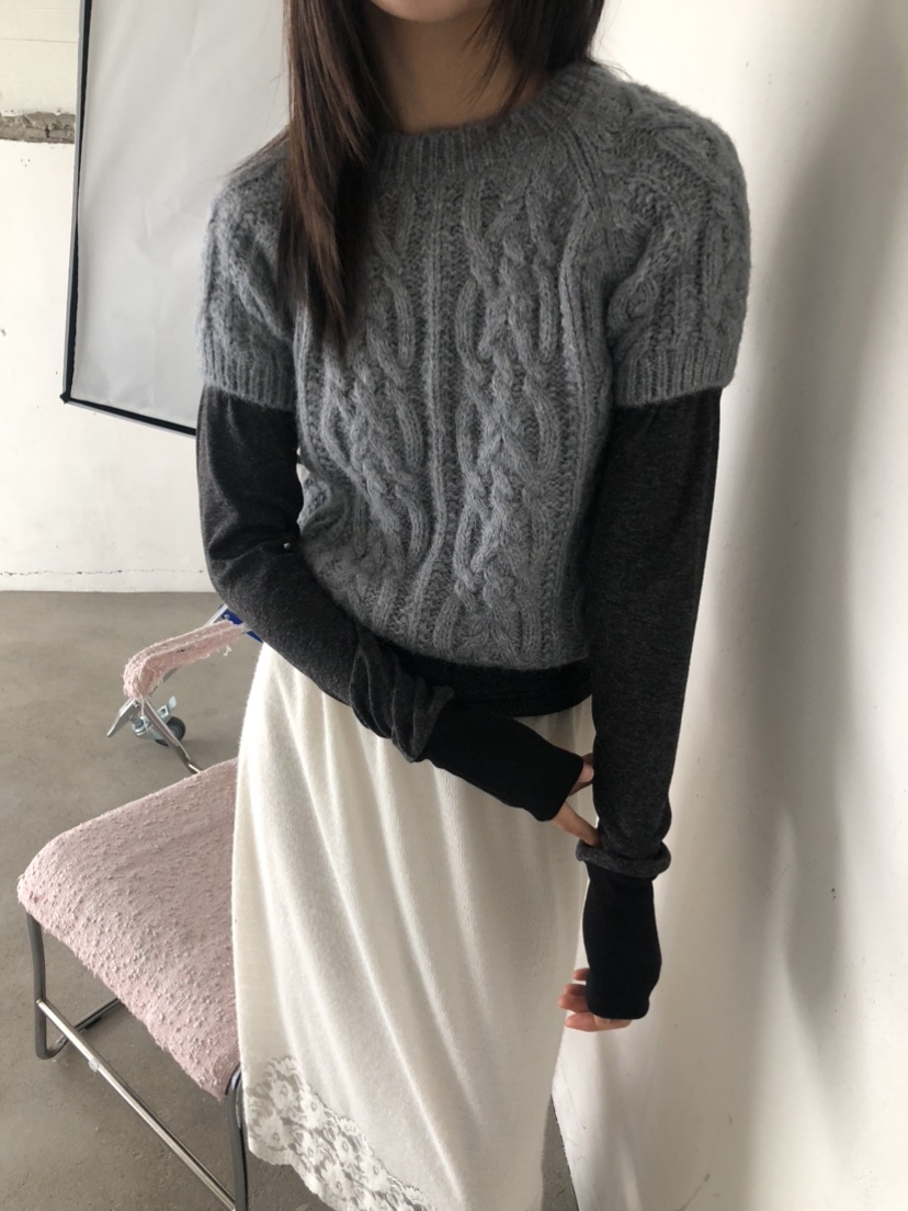 FLASH韓國直郵㊣女裝新款熱賣人氣時尚真品休閑針織衫不含內搭FLASH針織衫