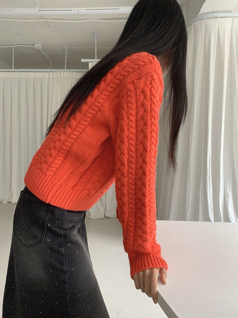 MABE韓國直郵㊣女裝新品推薦休閑熱賣時尚人氣毛衣短款針織MABE毛衣