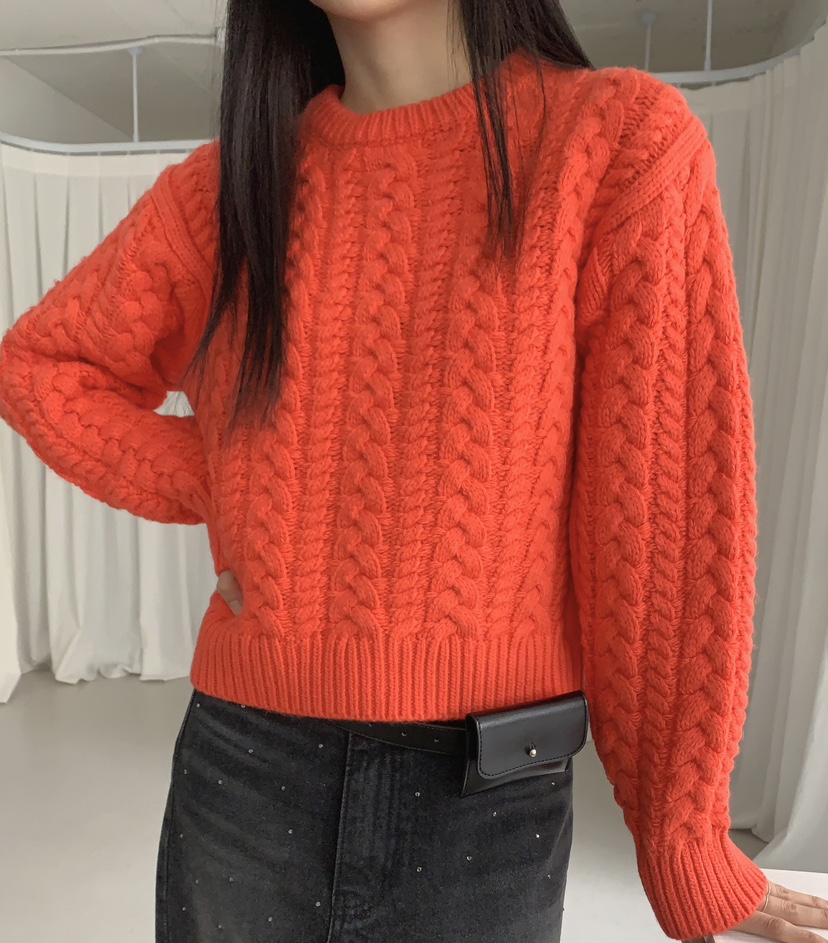 MABE韓國直郵㊣女裝新品推薦休閑熱賣時尚人氣毛衣短款針織MABE毛衣