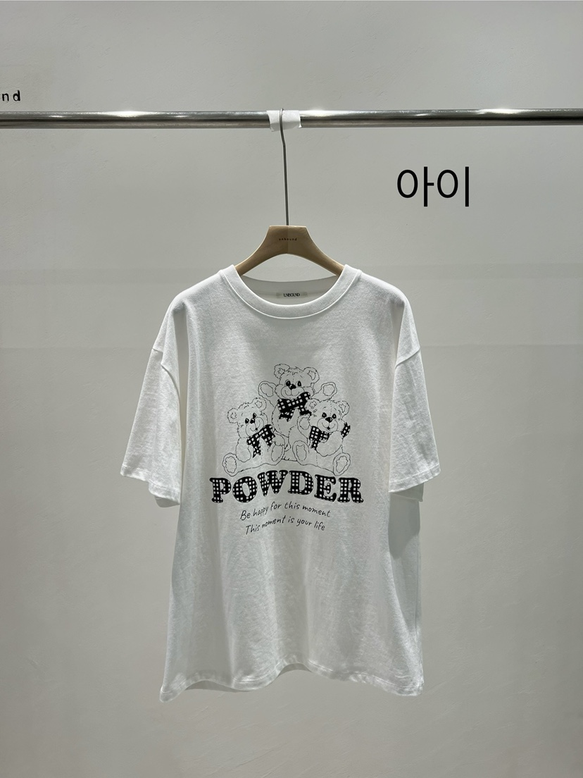 UNBOUND東大門㊣代購女士新款熱賣25秋冬人氣休閑職業推薦T恤UNBOUNDT恤圖色1