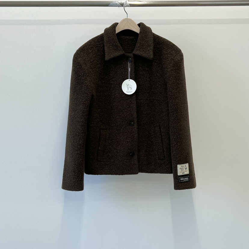 ANOTHER AVENUE韓國代購㊣女士新品熱賣25秋冬短款大衣羊毛ANOTHER AVENUE短款大衣圖色2