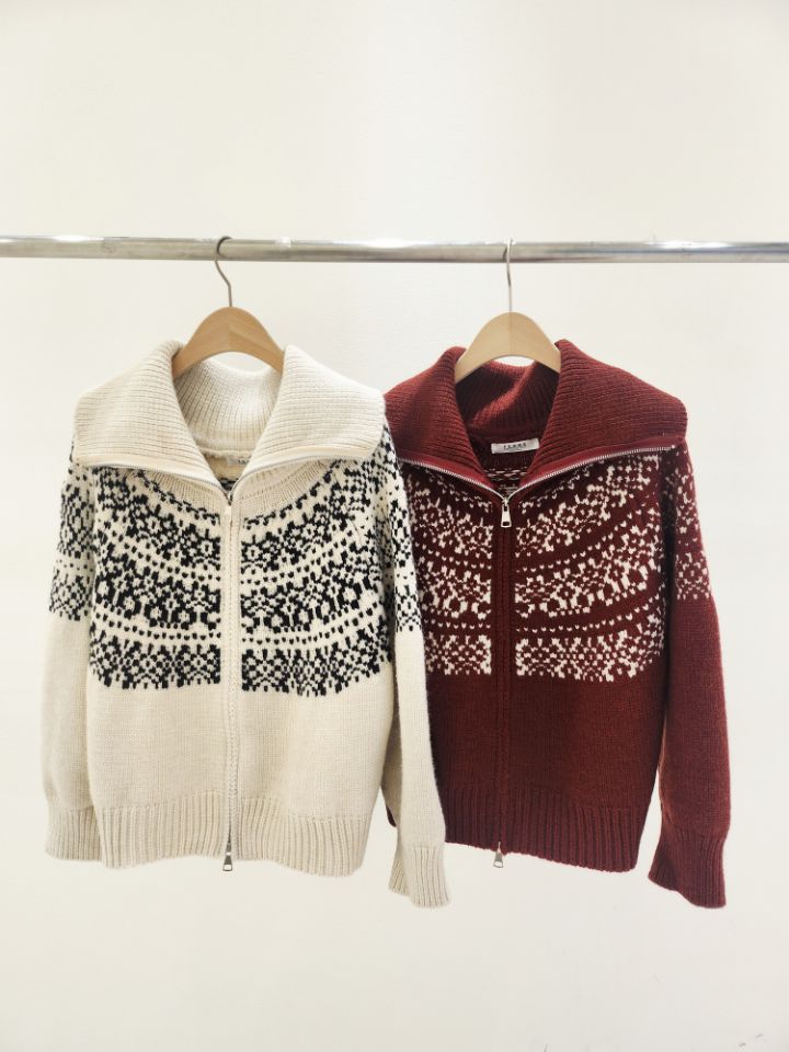 FEMME韓國直郵㊣女裝新品真品休閑時尚推薦人氣熱賣針織衫拉鏈FEMME針織衫