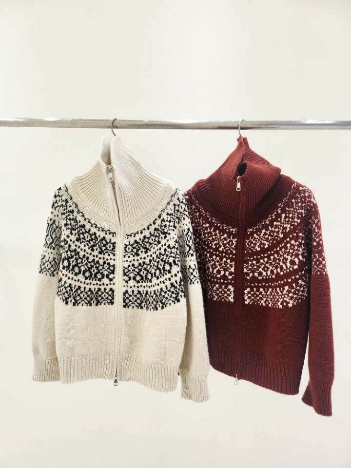 FEMME韓國直郵㊣女裝新品真品休閑時尚推薦人氣熱賣針織衫拉鏈FEMME針織衫