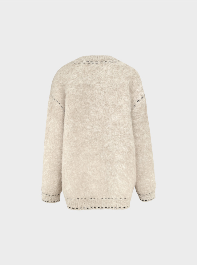 KSUBI韓國代購㊣女裝新款真品熱賣休閑人氣時尚推薦毛衣馬海毛KSUBI毛衣