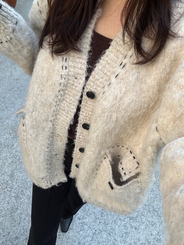 KSUBI韓國代購㊣女裝新款真品熱賣休閑人氣時尚推薦毛衣馬海毛KSUBI毛衣