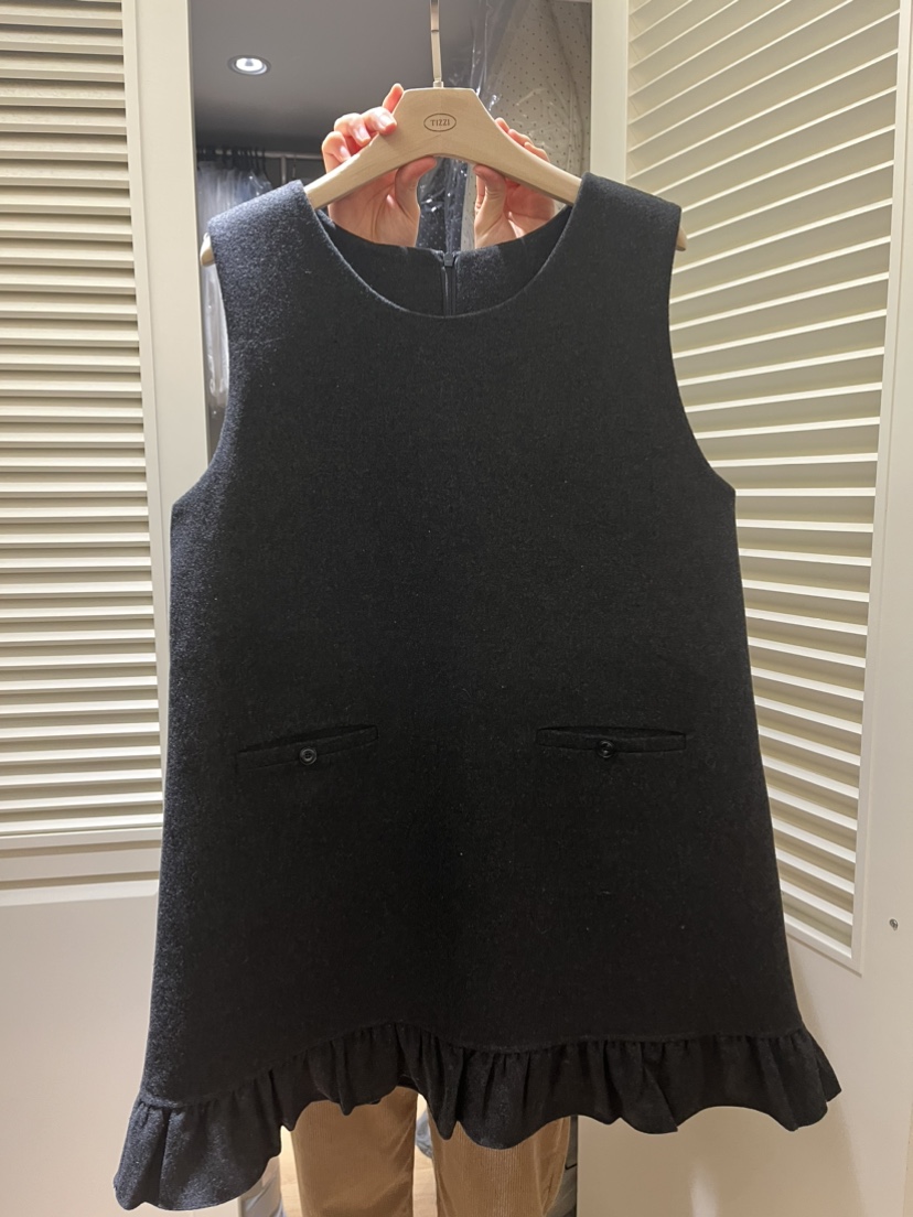 TIZZI韓國代購㊣女裝新品人氣25秋冬真品熱賣休閑職業連衣裙TIZZI連衣裙圖色2