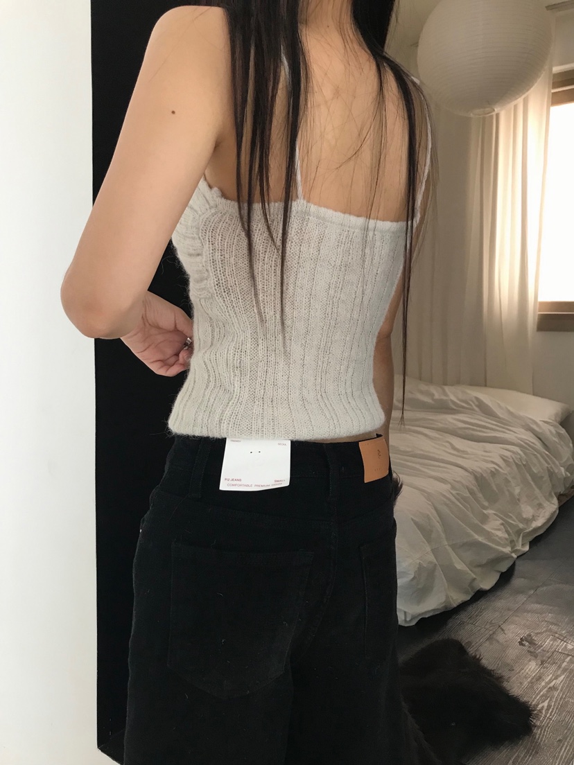 MOMENT韓國代購㊣女士新款熱賣真品推薦人氣25秋冬吊帶背心羊駝MOMENT/RECOVER吊帶/背心