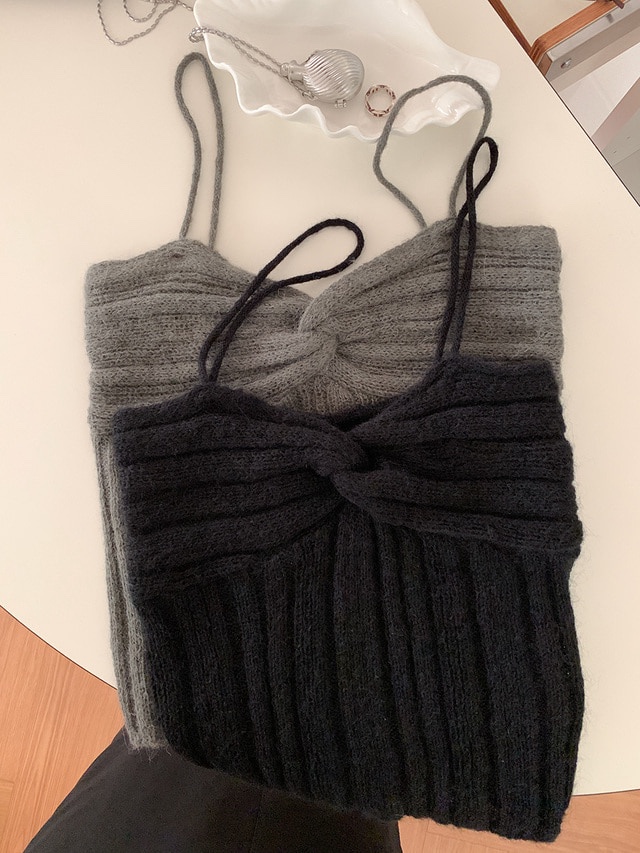 MOMENT韓國代購㊣女士新款熱賣真品推薦人氣25秋冬吊帶背心羊駝MOMENT/RECOVER吊帶/背心