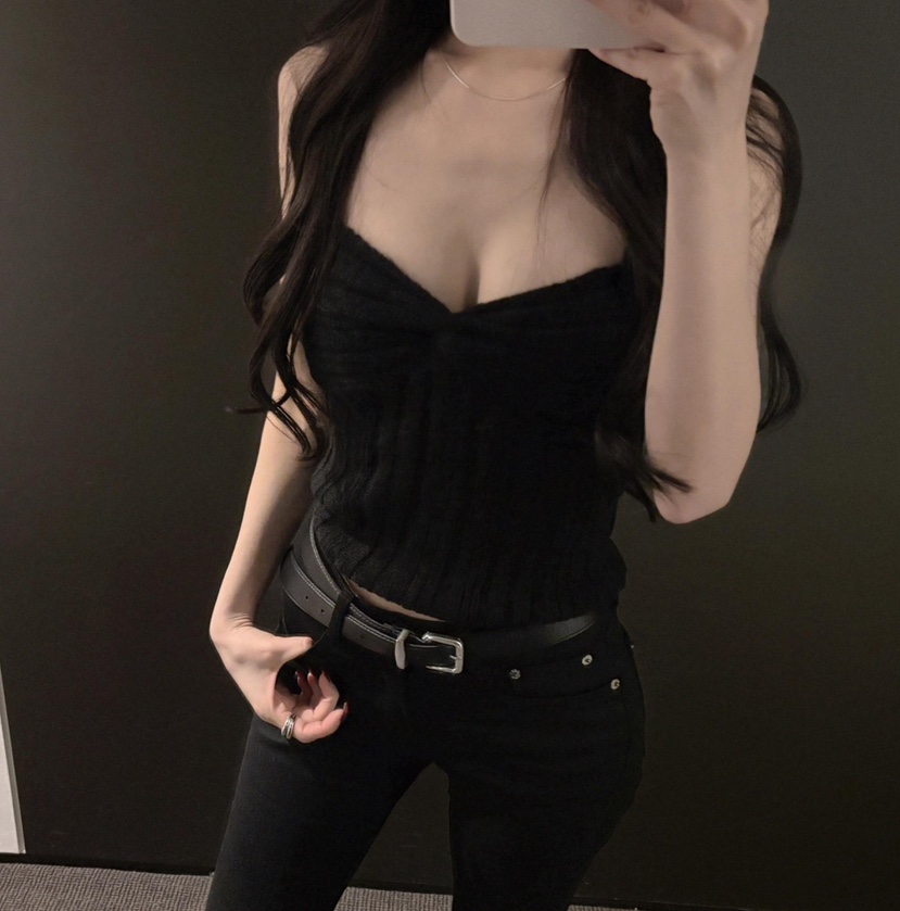 MOMENT韓國代購㊣女士新款熱賣真品推薦人氣25秋冬吊帶背心羊駝MOMENT/RECOVER吊帶/背心圖色2