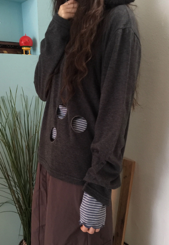 FLASH東大門㊣實拍女士新品職業休閑真品推薦25秋冬長袖T恤FLASH長袖T恤