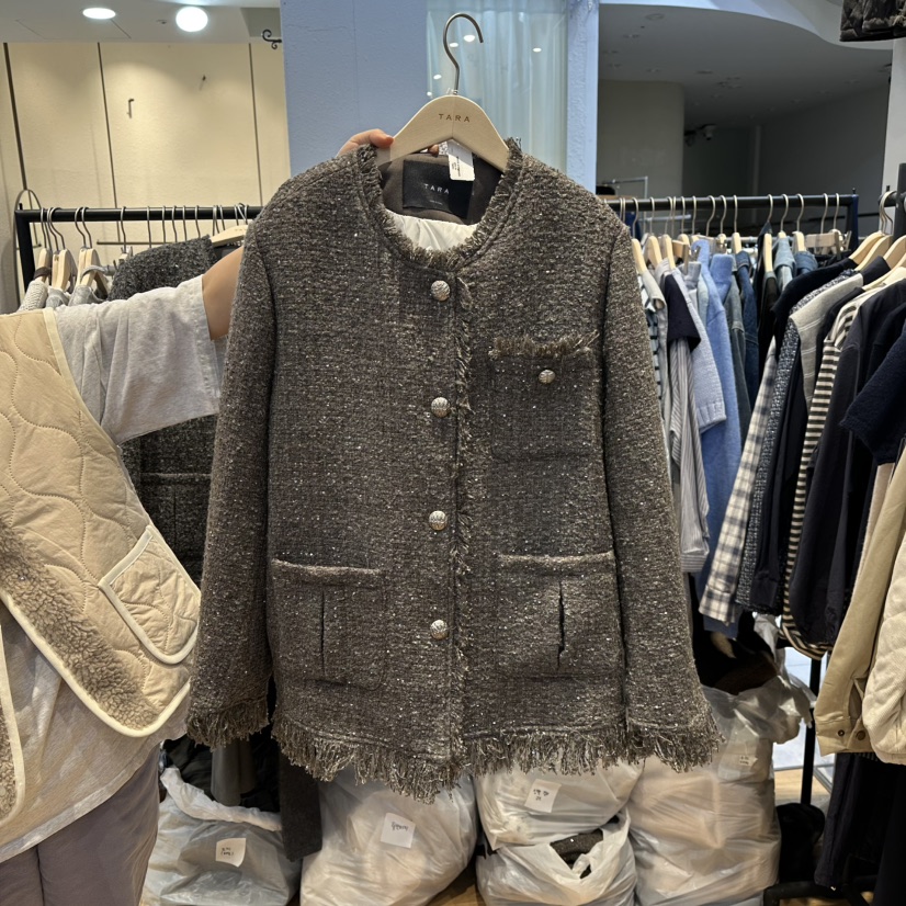 TARA韓國直郵㊣女裝新款休閑職業熱賣推薦人氣時尚25秋冬夾克TARA夾克圖色1