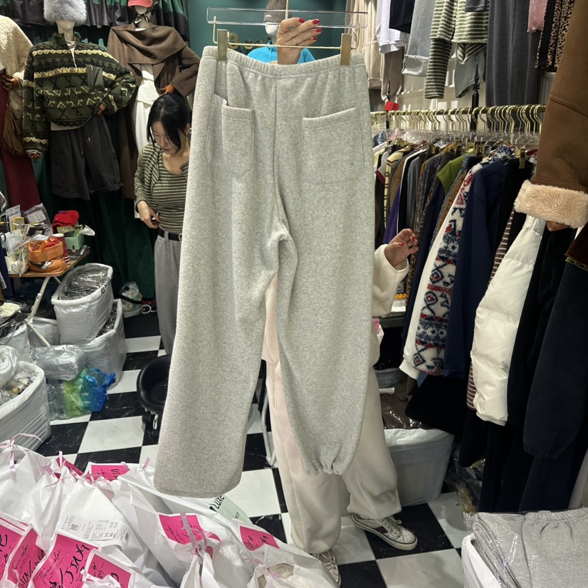 3COLOR東大門㊣直郵女士新品熱賣休閑褲加絨Three color休閑褲