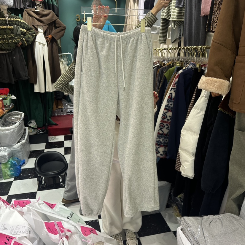 3COLOR東大門㊣直郵女士新品熱賣休閑褲加絨Three color休閑褲圖色1